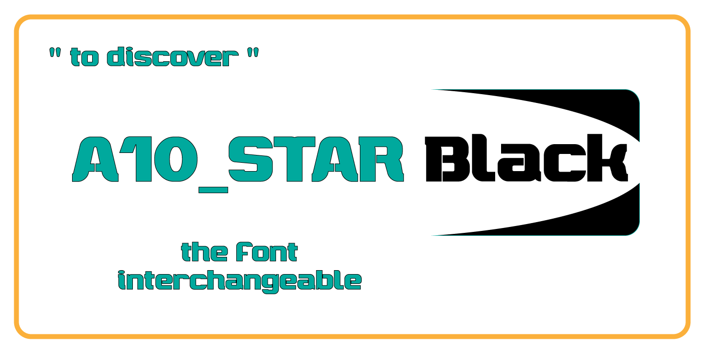 Пример шрифта A10 STAR Black #1